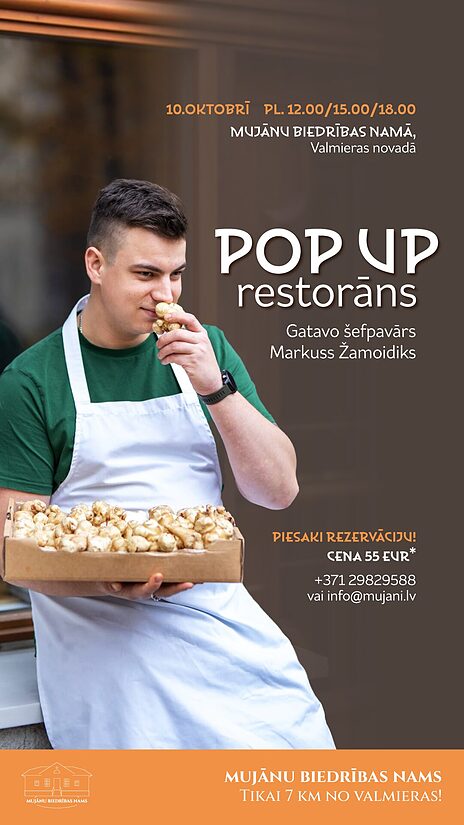 POP-UP RESTORĀNS AR ŠEFPAVĀRU MARKUSU ŽAMOIDIKU